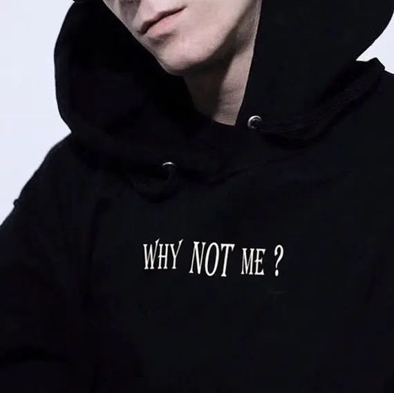 Why Not Me модная толстовка унисекс Женские повседневные топы мужская мода толстовки Tumblr вдохновленная Толстовка Эстетическая черная сетка