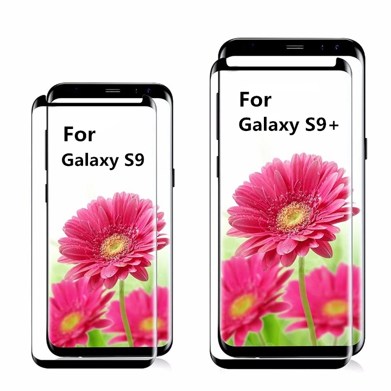 Чехол votoon из чистого стекла для samsung Galaxy S9, S9 Plus, 3D изогнутое закаленное защитное стекло для экрана черного цвета