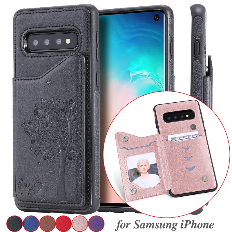 Кожаный чехол для телефона для samsung Galaxy S10 5G чехол-бумажник держатель для карт чехол для samsung S10E S10 S9 S8 Plus Note 9 A50 флип-Обложка