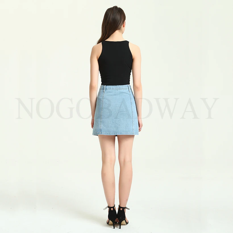 Женские джинсовые юбки размера плюс с высокой талией 2019 летняя стильная короткая