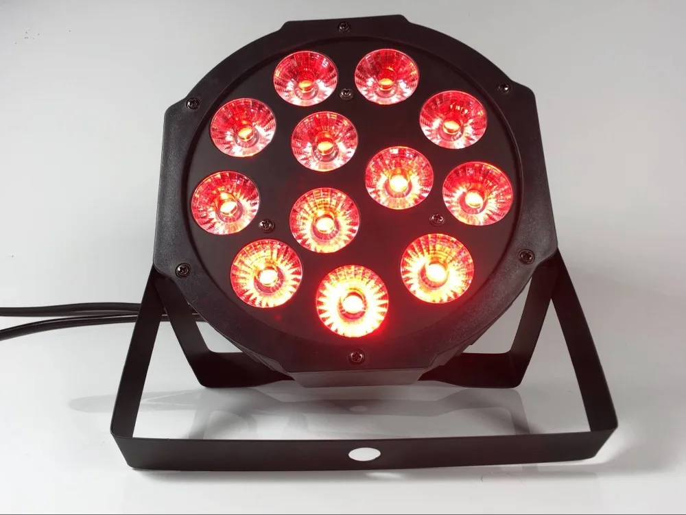 16 шт./12X12W светодиодный Par свет RGBW 4in1 плоский AC90-240V PAR dmx512 DJ огни Профессиональный dj