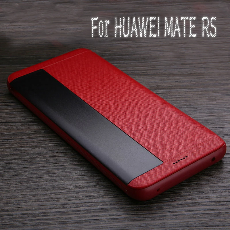 Для HUAWEI MATE RS чехол Роскошный CENMASO умный чехол из натуральной кожи с окошком для просмотра для HUAWEI MATE RS чехол