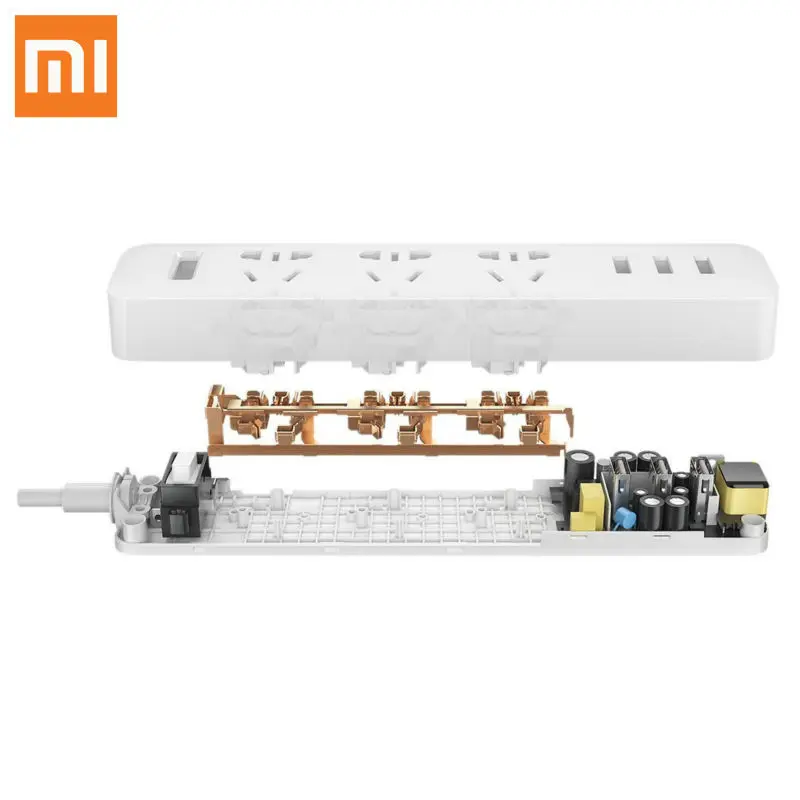 Оригинальный XiaoMi 3 USB порта Быстрая зарядка а умная розетка удлинитель зарядное