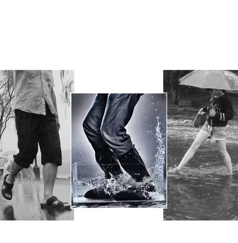 100% водонепроницаемая обувь для дождливой погоды уплотненные мужские и женские