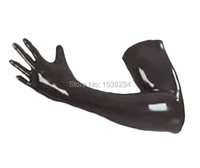 latex gloves rubber 0 8mm plus thick 0 8mm black latex long cosplay gloves