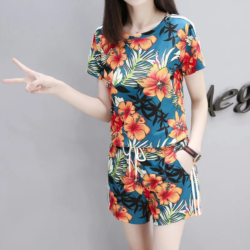 Новинка лета 2018 женская футболка с короткими рукавами и круглым вырезом принтом