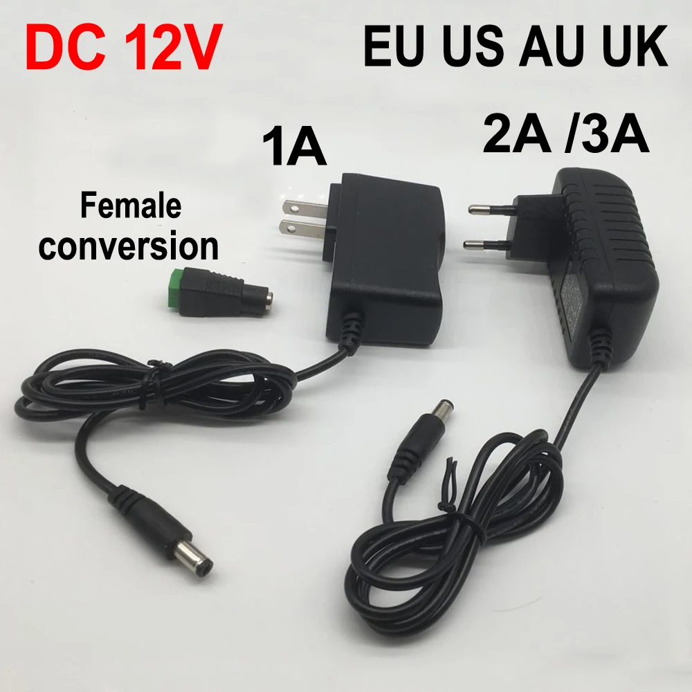 AC 110V 220V DC/DC 12 V 1A 2A 3A трансформатор Питание светодиодный драйвер адаптер вольт 12В