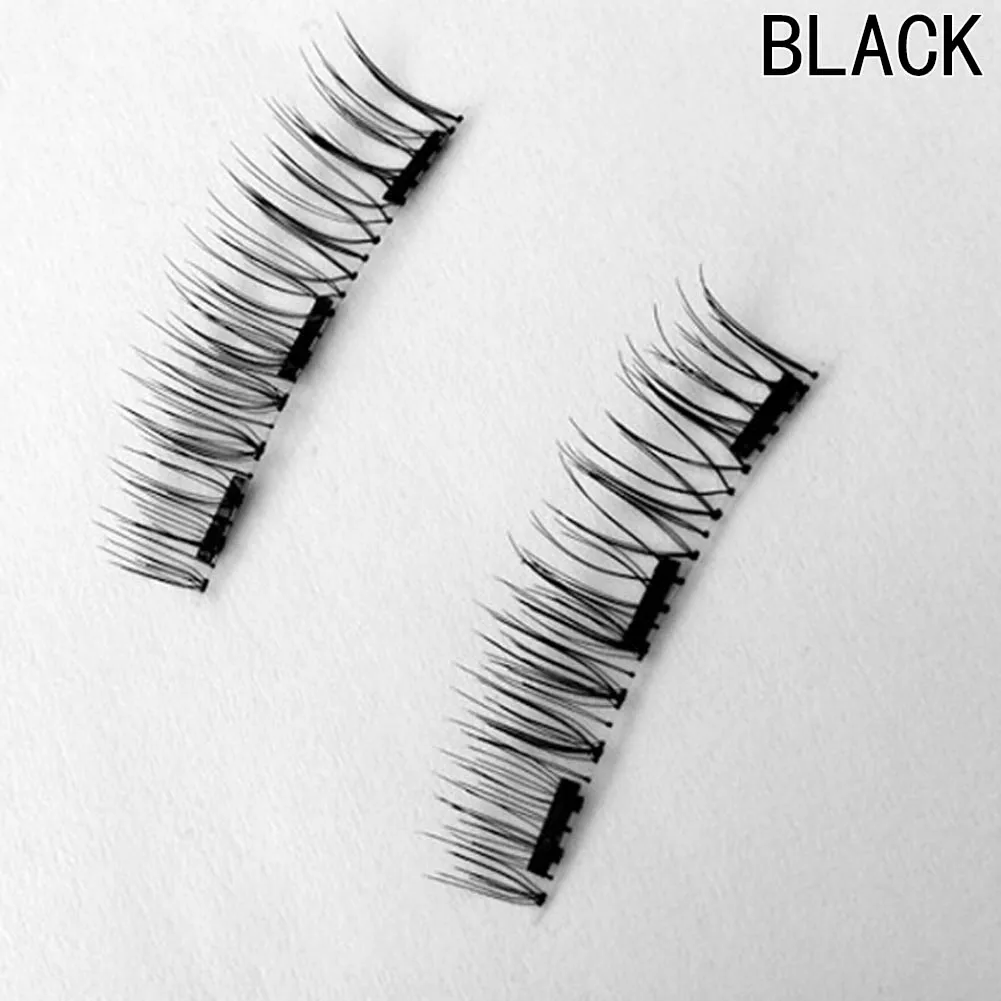 1 пара (4 шт.) мягкие три магнита накладные ресницы на магнитах натуральная красота