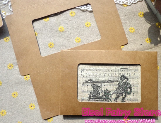 50pcs Kraft Cover for Postcard Greenting card cover DIY Paper Photo Frame | Дом и сад