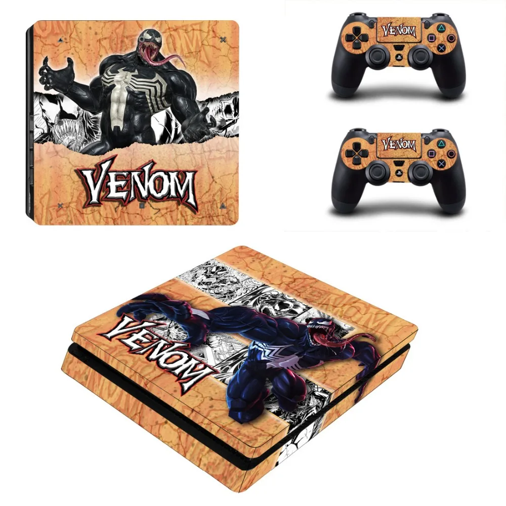Горячая игра Venom наклейки кожного покрова для Playstation 4 PS4 Slim консоли и контроллеры виниловые наклейки Play Station 4 тонкий защитный чехол