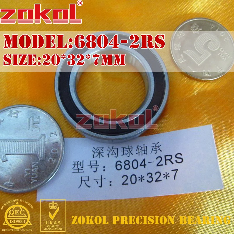 ZOKOL 6804 Z подшипник 2RS ZZ Z1 6804RS 6804ZZ глубокий шаровой 20*32*7 мм|bearing 6804|bearing bearingbearing groove |