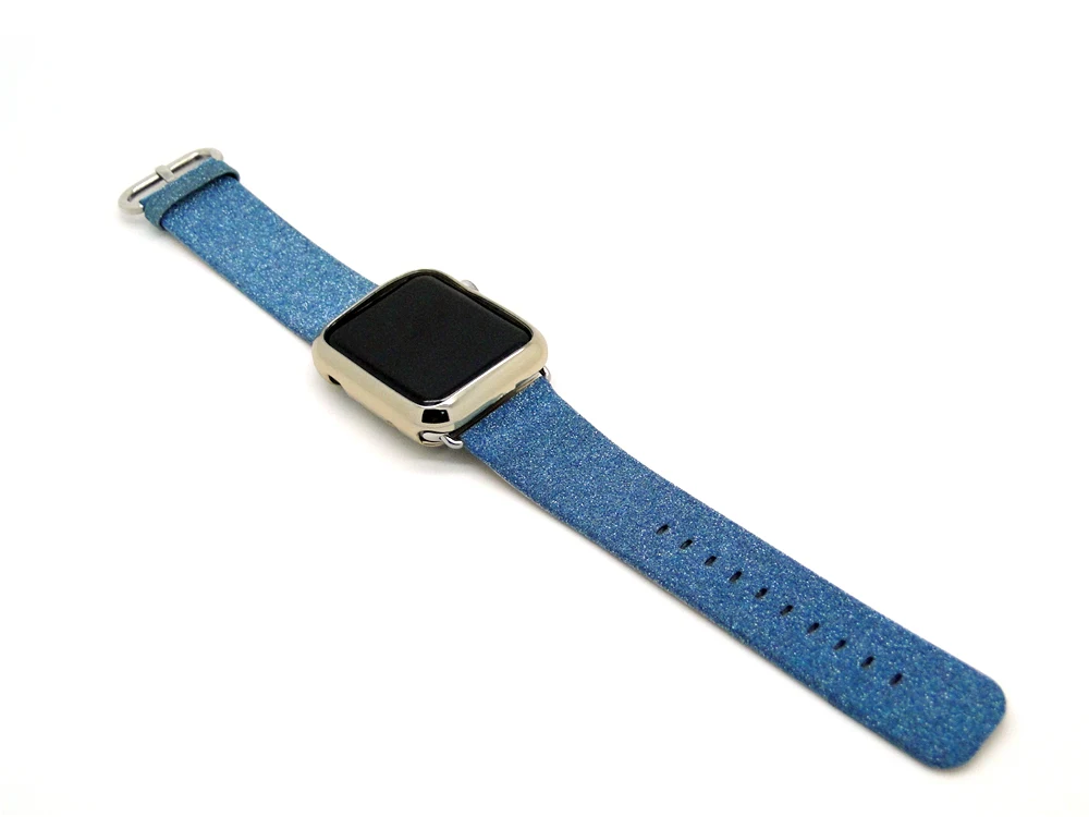 Леопардовый Радужный блестящий кожаный ремешок для Apple Watch серии 1 2 3 4 5 ремешок 44 42 мм 40 38 мм браслет для iWatch браслет