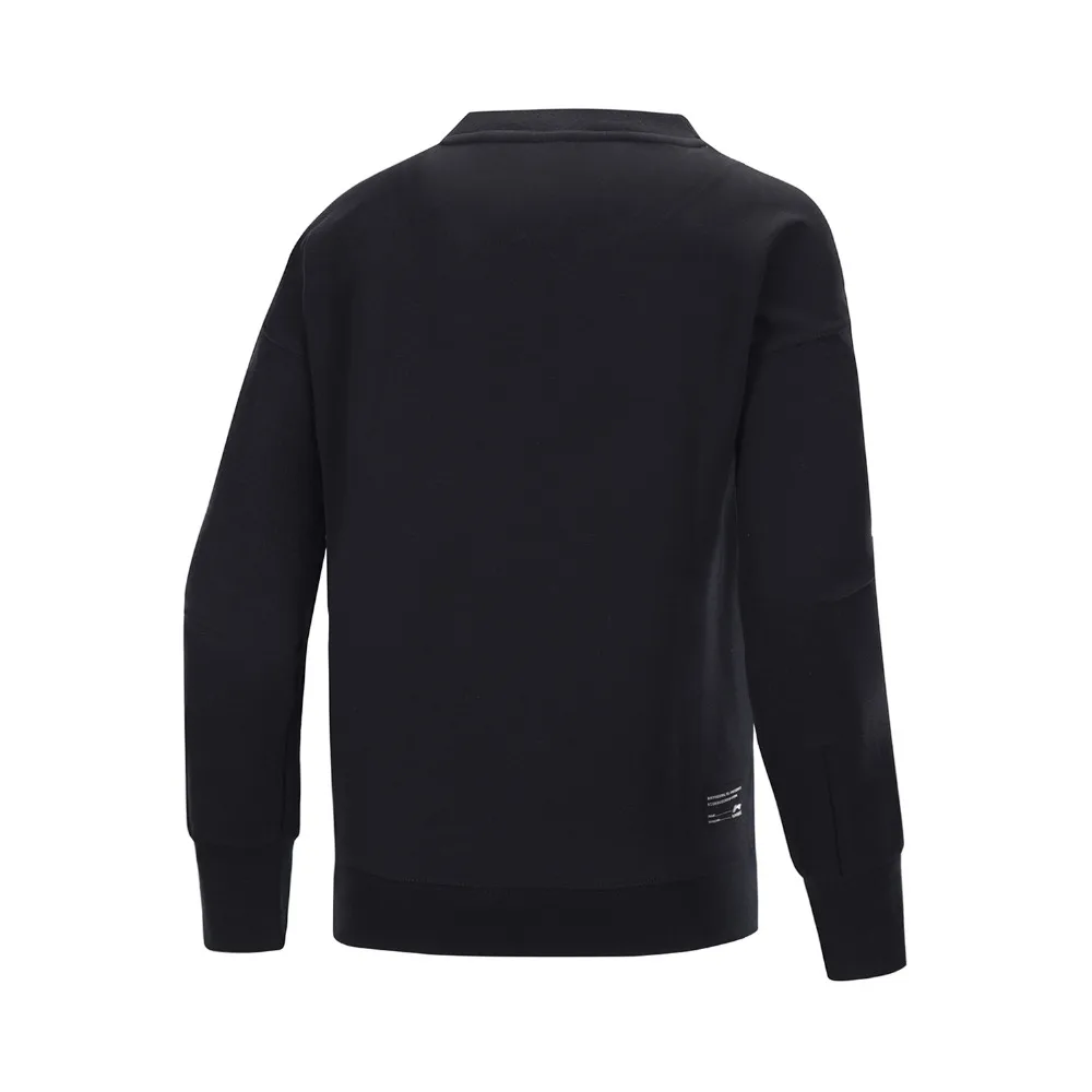 Li-Ning, Женский трендовый свитер, 80% хлопок, 16.5% полиэстер, 3.5% спандекс, обычная посадка, подкладка, спортивные свитера, топы AWDP064 WWW1017
