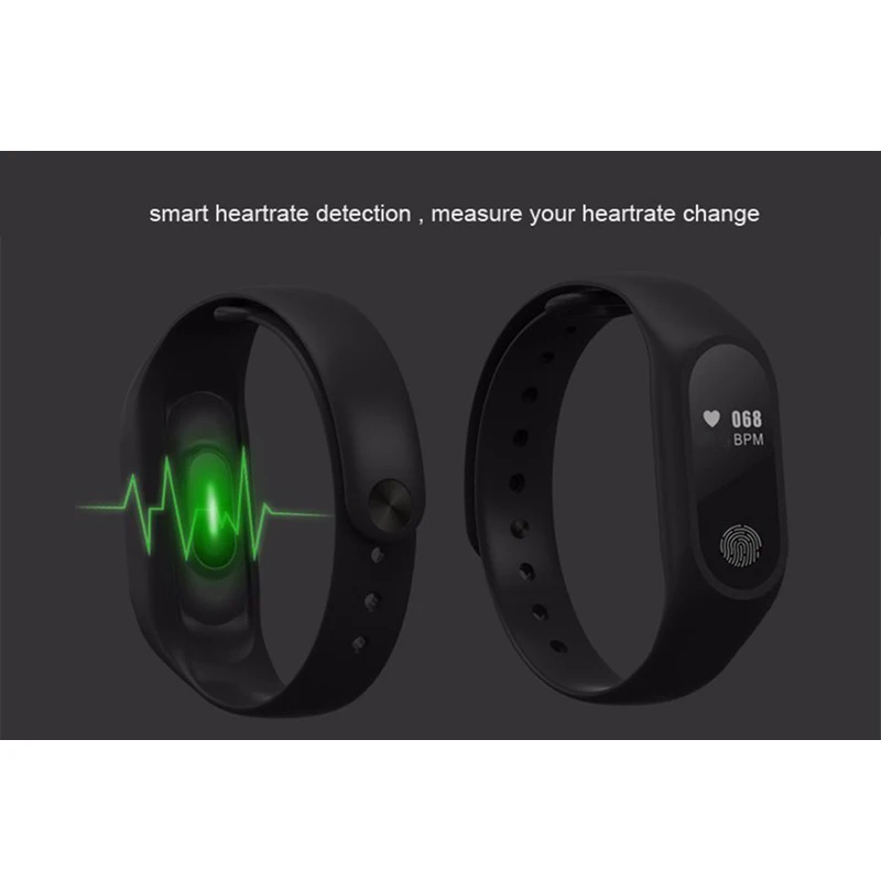 M2 водонепроницаемый Смарт Браслет пульсометр фитнес трекер Bluetooth браслет для
