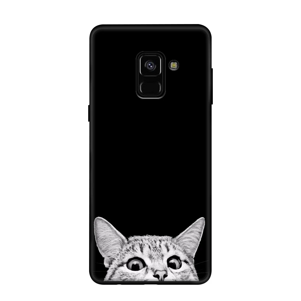 01 Матовый чехол с черным узором для samsung Galaxy A8 A6 Plus A8 A9 Star Lite A7 A5 A3, защитный чехол для телефона - Цвет: 01