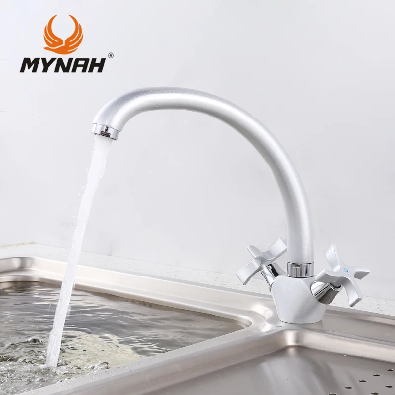 Кухонный кран MYNAH с двойной ручкой для холодной и горячей воды|kitchen tap|kitchen faucet mixerhot