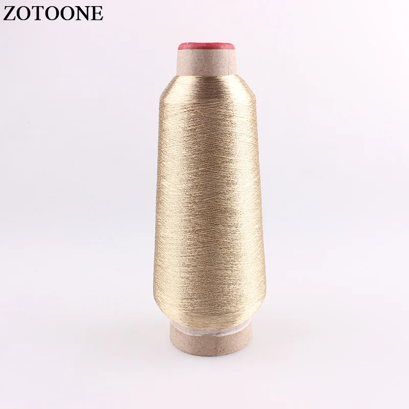 Фото ZOTOONE 3500 м/рулон DMC нить металлик DIY швейная ткань аксессуары для одежды вышивка Золотые Нитки для шитья №4