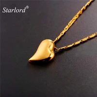 starlord sweet heart pendant necklace love jewelry gold color link chain for women fashion chic accessories collar gift p2470
