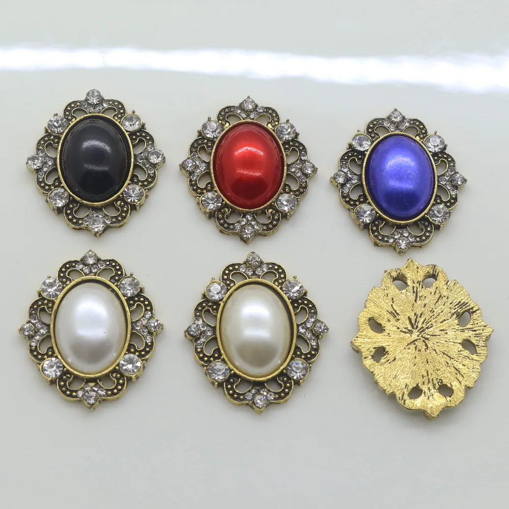 Модные блестящие металлические пуговицы в стиле ретро 10 шт.|buttons wedding|buttons pearlrhinestone