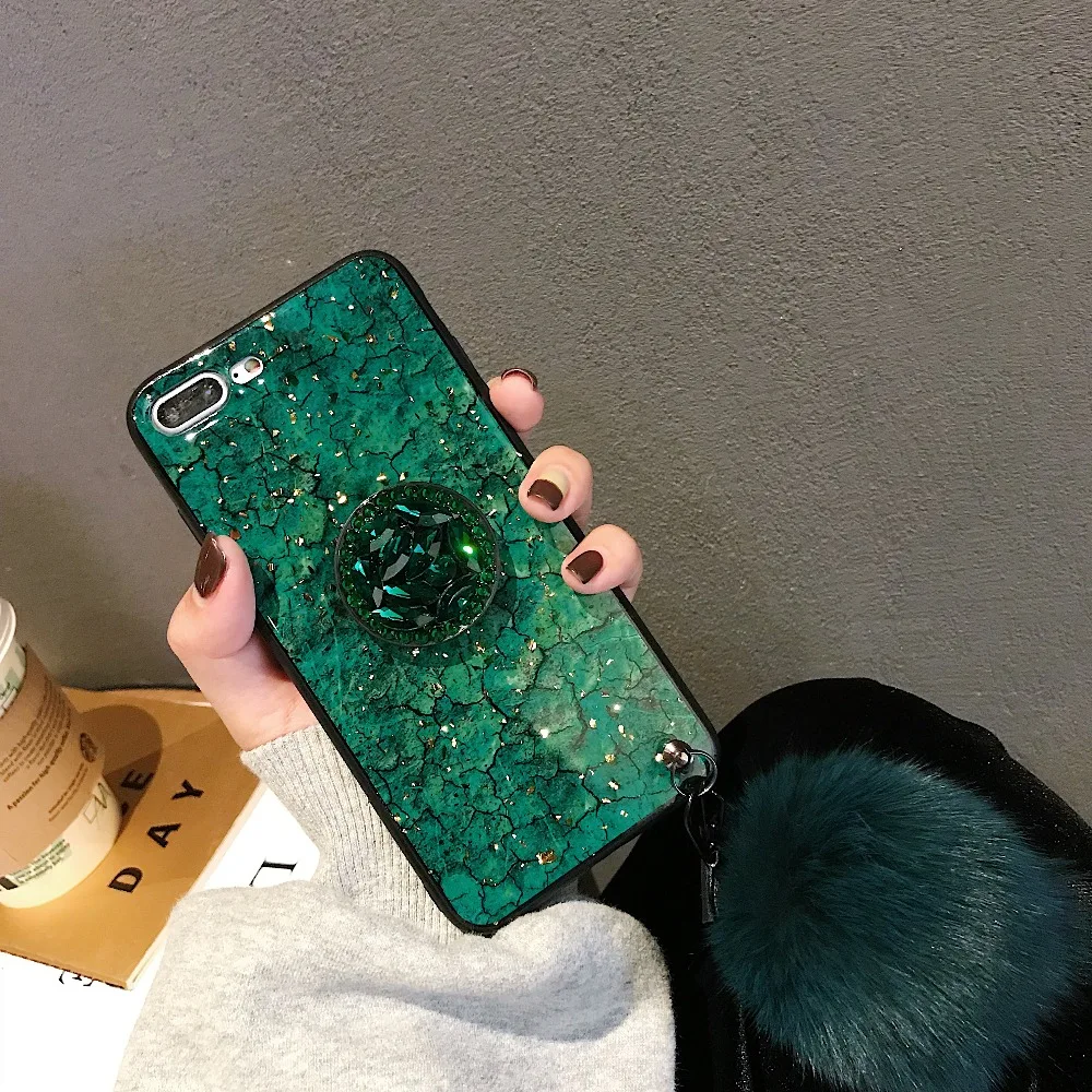 Модные золотые Фольга Мрамор узор чехол для телефона samsung S8 S9 плюс Кристалл