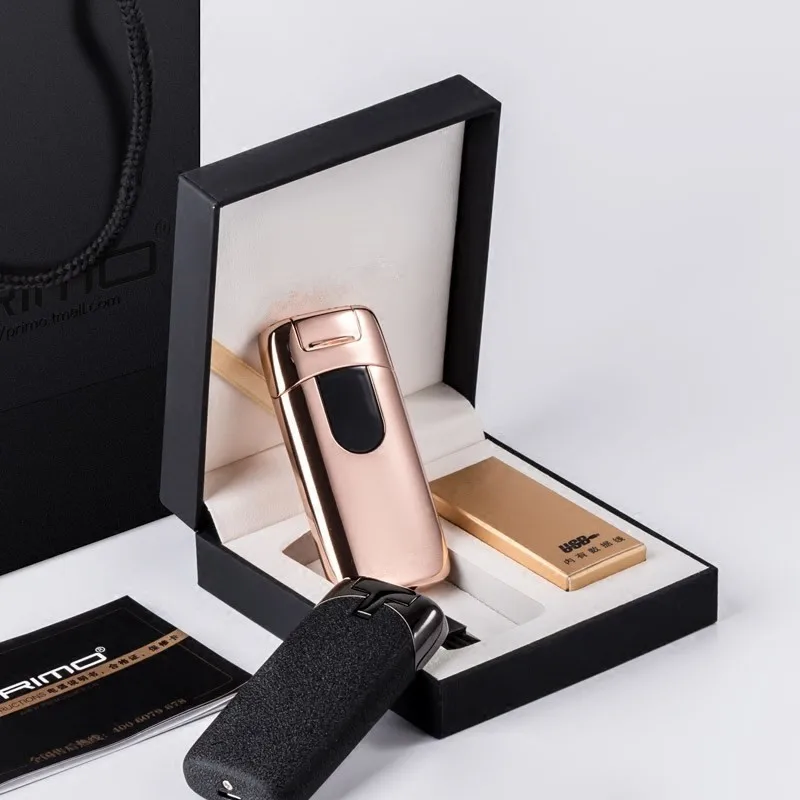 Новинка зажигалка Primo с двойной дугой USB перезаряжаемая Электронная со