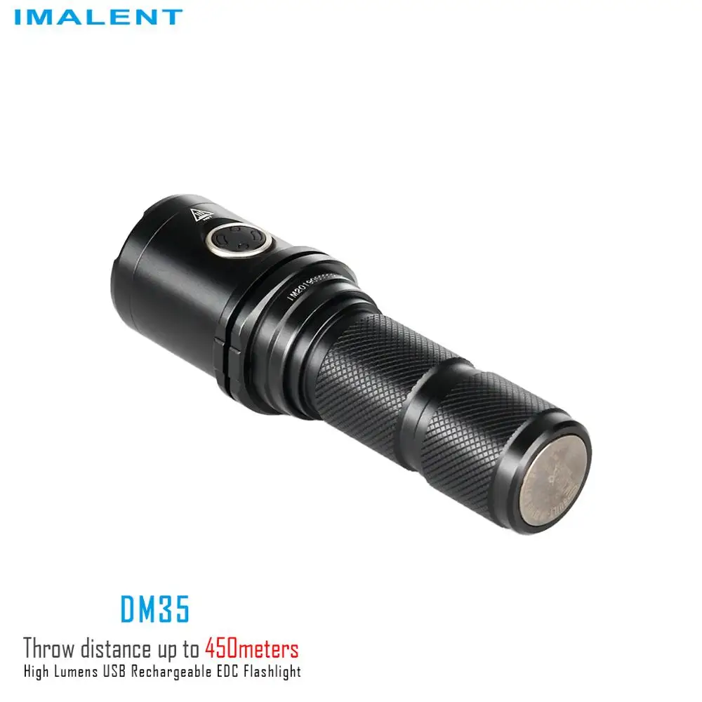 Imalent DM35 перезаряжаемый фонарик CREE XHP35 HI LED max 2000 lumen луч thorw 450 метров факел с