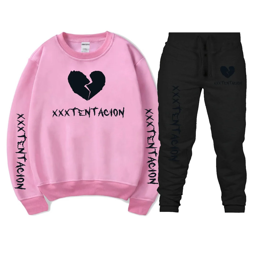 New Fashion Tracksuit men XXXTentacion Hip hop print cotton Hoodies+pants set casual sportsuits male autumn winter suits | Мужская