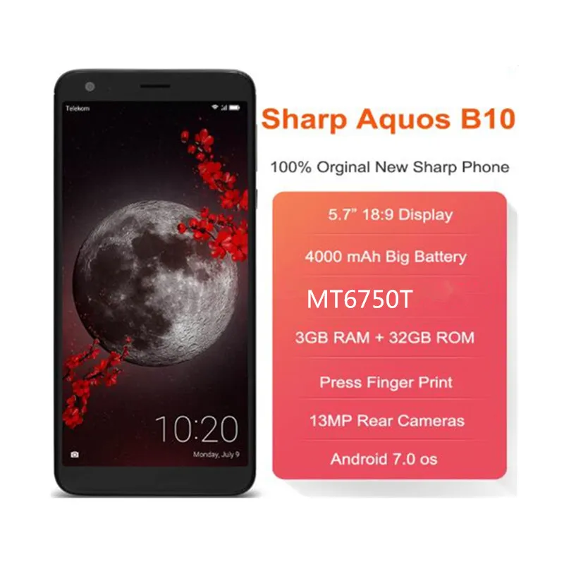 Смартфон SHARP B10 с восьмиядерным процессором MT6750T 3 ГБ ОЗУ 32 Гб ПЗУ две sim карты Android 7