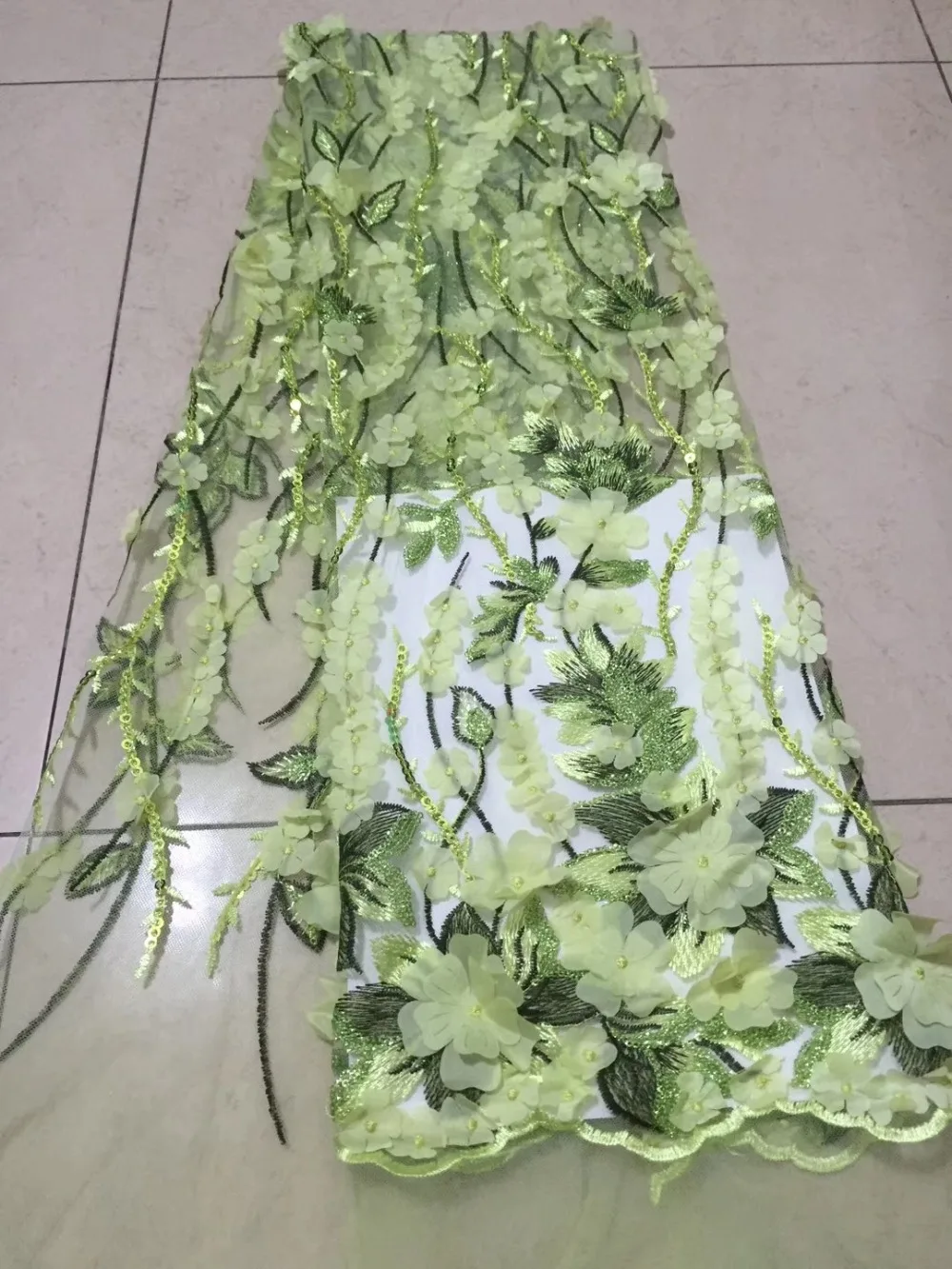 Продажа Оптовая цена 2018 французского кружева объемный цветок дизайн высокое