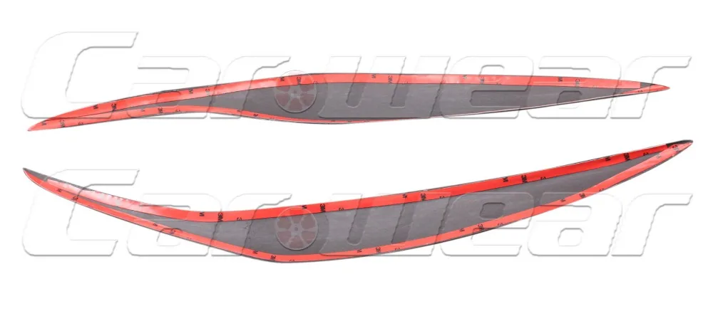 

Carbon Fiber Front Headlight Cover Eyelid Eyebrow For Ford Fiesta MK8 2013-2015