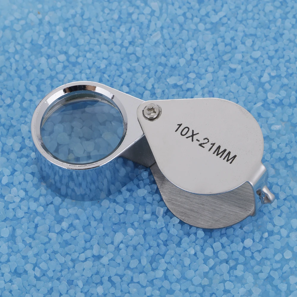 Стекло увеличительное 10x21 мм Лупа Ювелирное Украшение и часы Ремонт Серебряный
