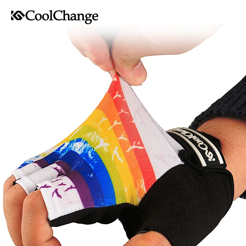 Велосипедные перчатки CoolChange на полпальца велосипедные для горного велосипеда