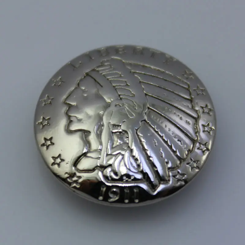 (KBC03) 10 шт. окончо из металла 7/8 ''RERODUCTION Native индийская монета Concho Silver|coin concho|silver