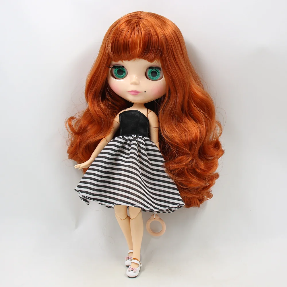 Ледяной DBS Blyth кукольные натуральную кожу с крота в винтажном стиле коричные