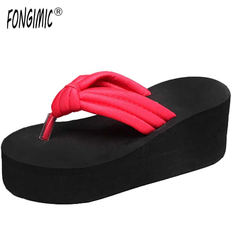 Женские сандалии на танкетке босоножки толстой подошве шлепанцы высоком каблуке