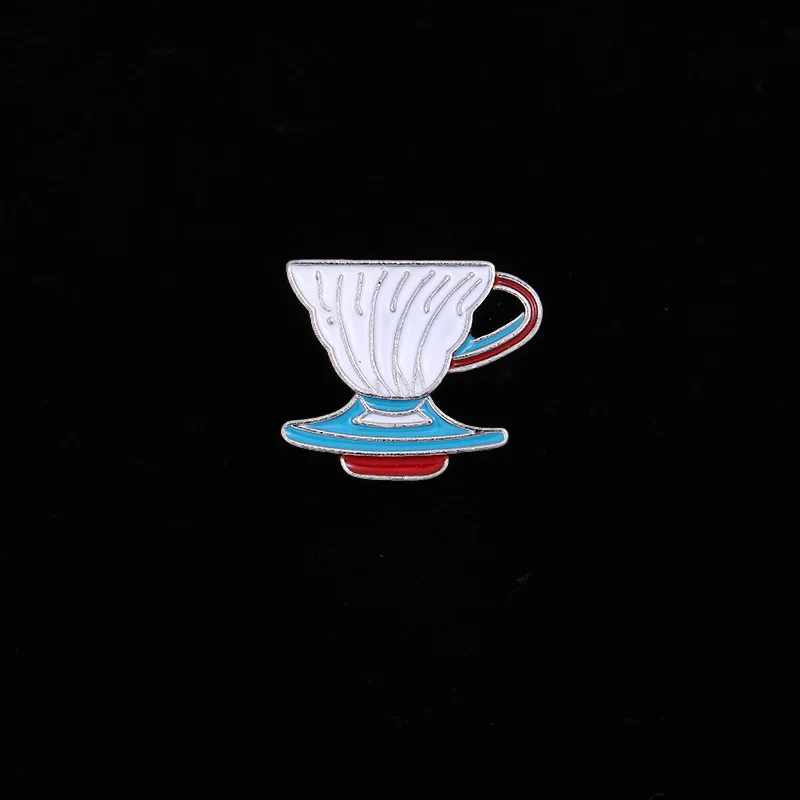 Новинка кофейные Броши с рисунком булавка для женщин и мужчин цветная чашка