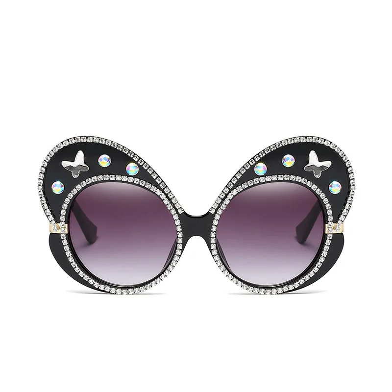 

Cat Eye Diamond Sunglasses Women High Quality Rhinestone Vintage Brand Design Oversized 2019 Sunglasses Ladies Party Gafas UV400
