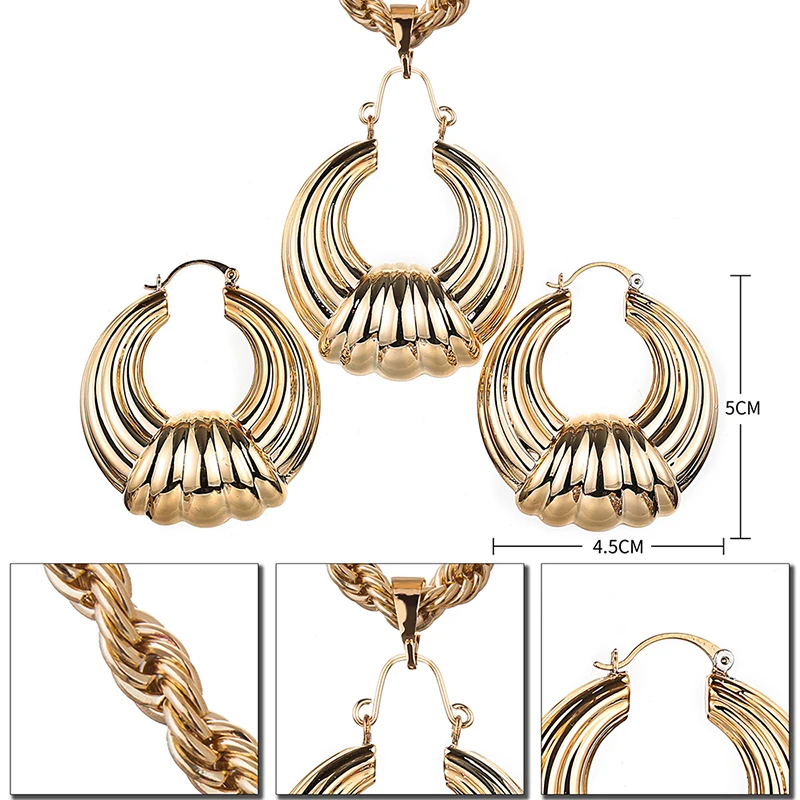 Набор ювелирных изделий Ethlyn серьги с подвеской круглой формы розовое золото