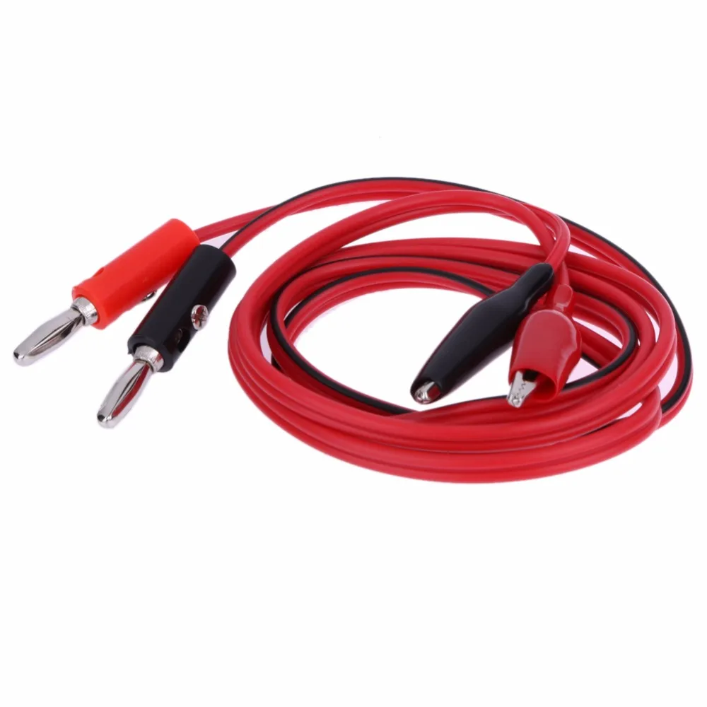 Alloyseed 102cm Alligator Testing Cord Lead Clip To Banana Plug For Multimeter Test Eletrical Parts | Электроника