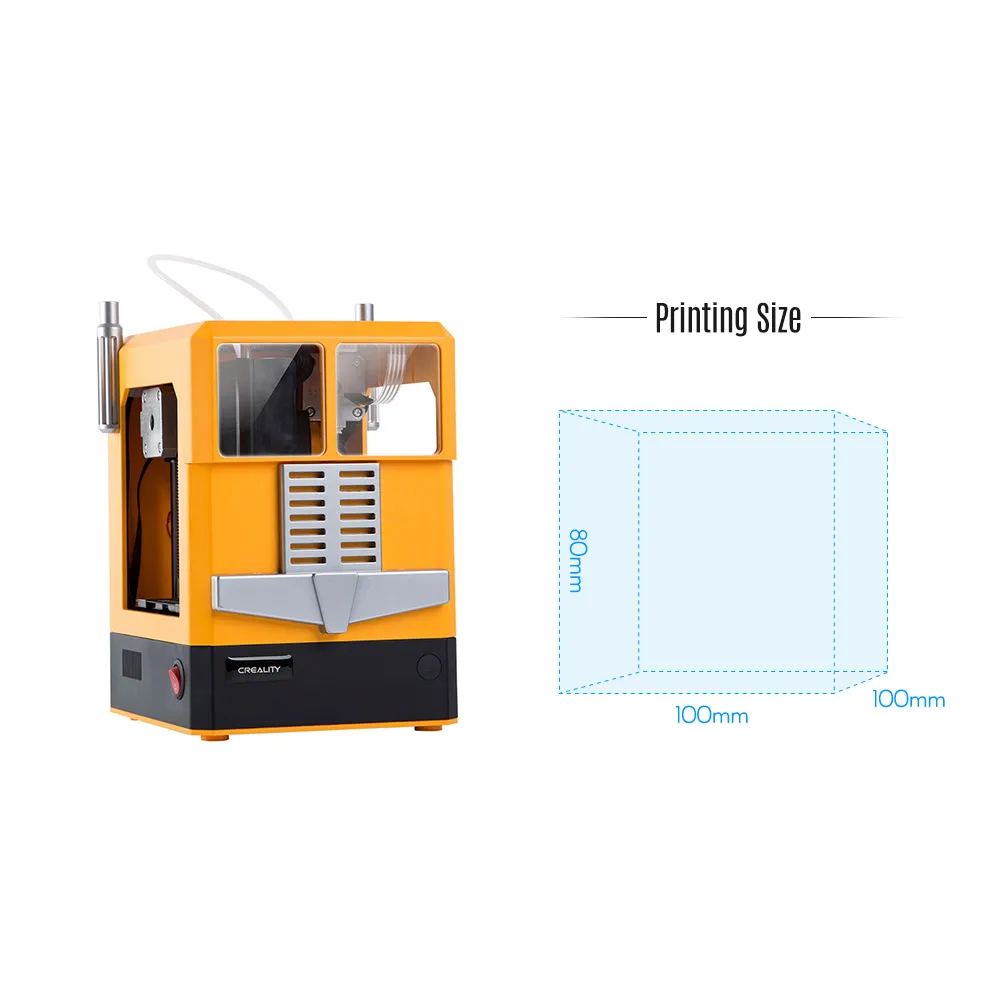 Creality 3D CR-100 компактный размер настольный 3d принтер Полностью Собранный 100*100*80 мм размер печати автоматическое выравнивание с пультом дистанционного управления