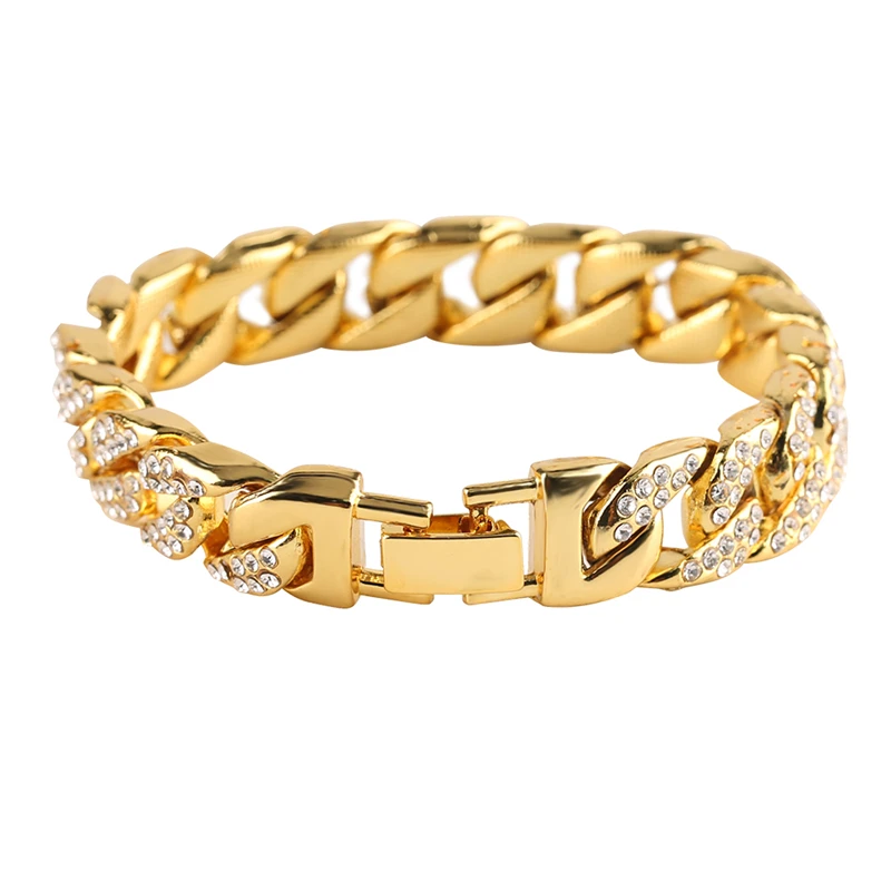 Elegant Crystals Metal Women Chain Bracelets Trendy Lady Wrist Jewelry Bangles Gifts | Украшения и аксессуары