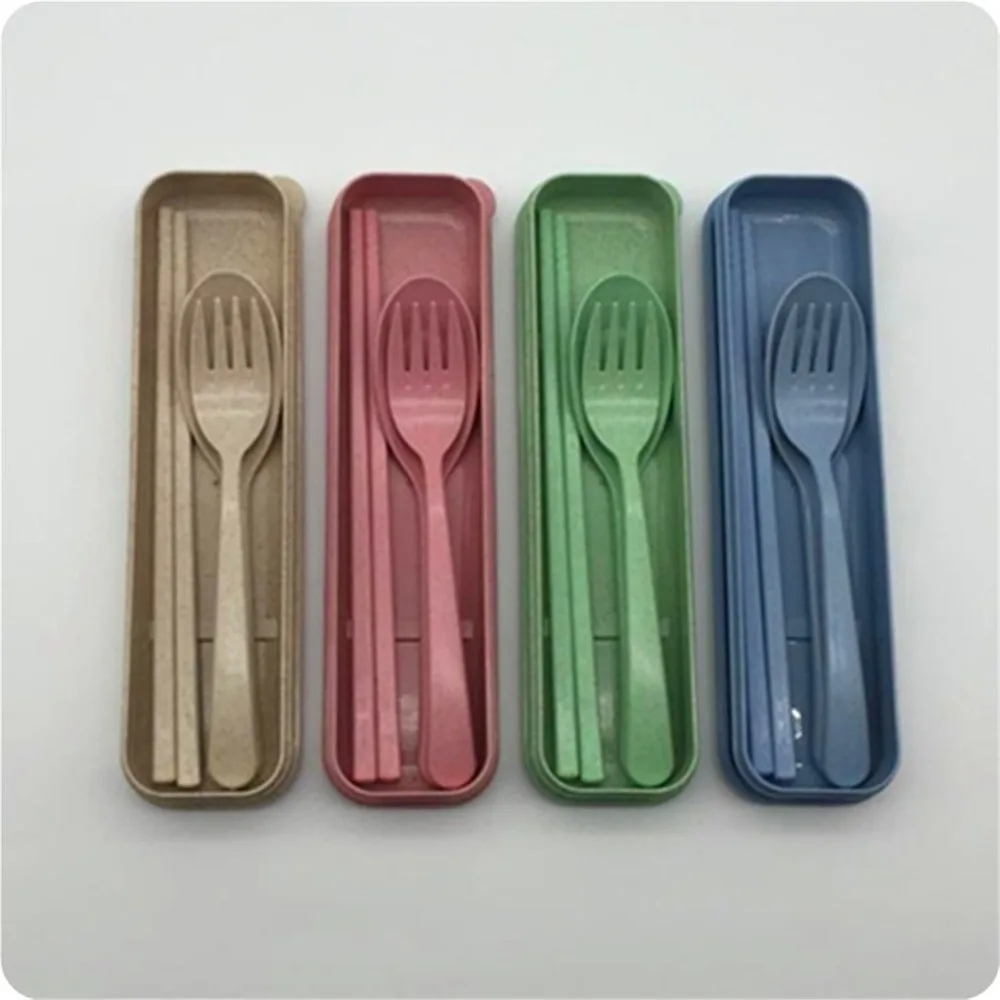 Многоразовая ложка вилка палочки для еды набор из 3 предметов посуда столовые