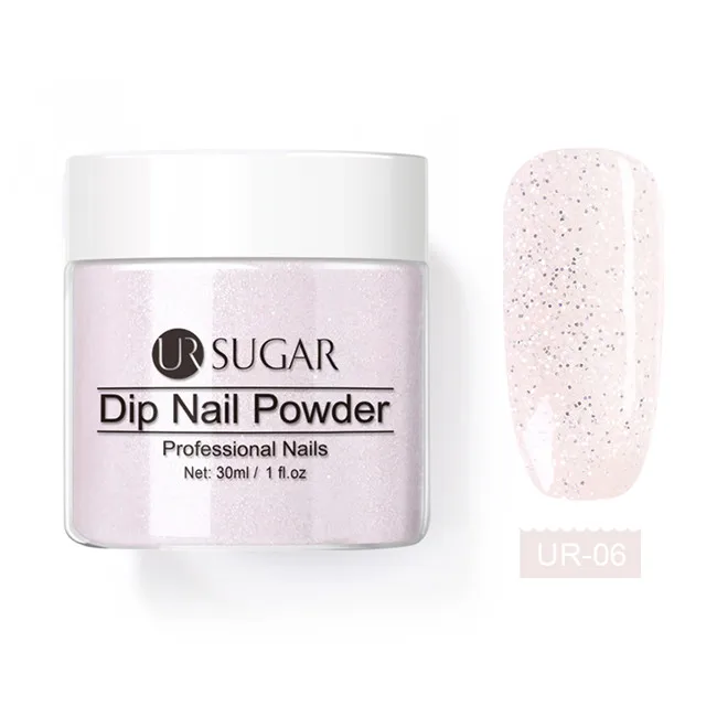 Color 6 Ur Sugar 30 г погружение французская пудра Блеск Dip без лампы лечение градиентная База Топ активатор жидкость Дизайн ногтей украшения - Цвет: Color 6