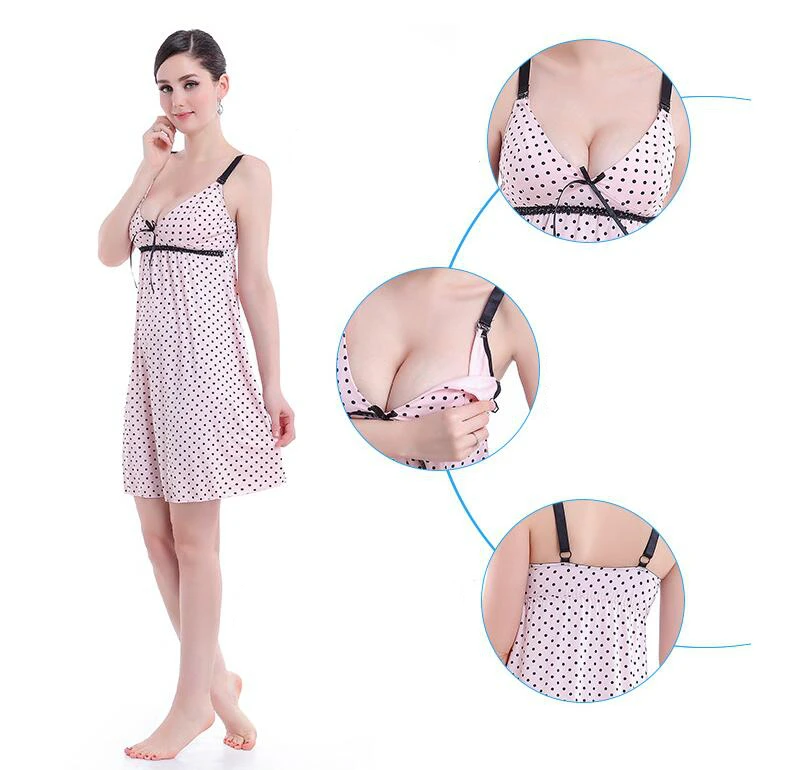 Maternity Clothes Breastfeeding camisole Sleeveless Nursing Dresses for pregnant women Nightdress | Женская одежда