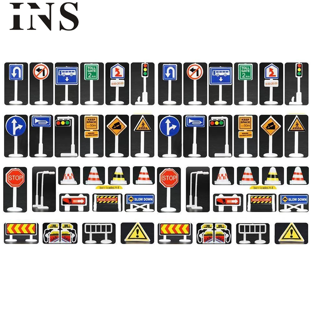 28 шт. автомобильные игрушечные аксессуары Дорожные знаки детские игровые