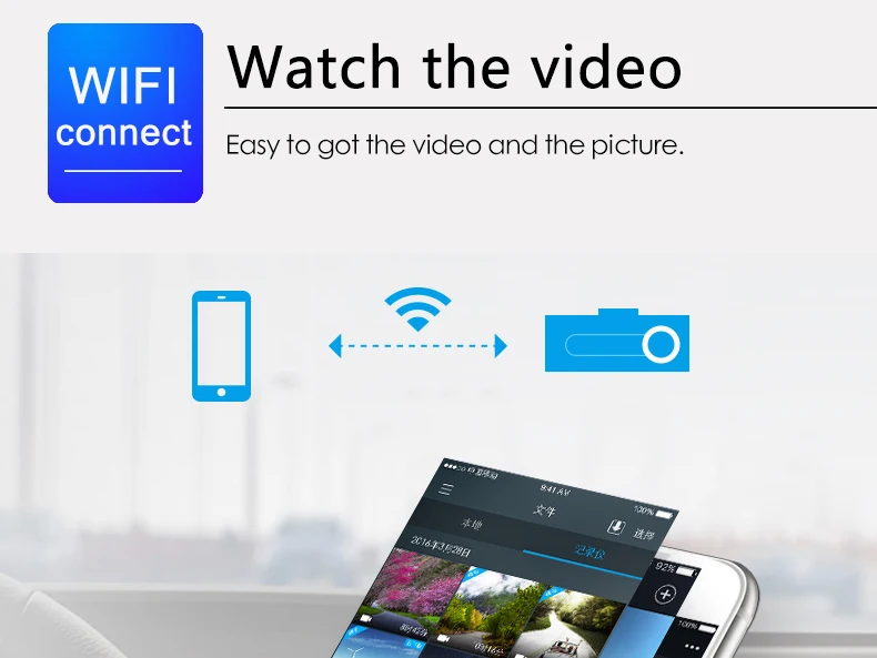 AMPrime Мини WiFi Автомобильный видеорегистратор Камера приборная панель 360 градусов HD 720P видео рекордер Авто Передняя камера цифровой регистратор