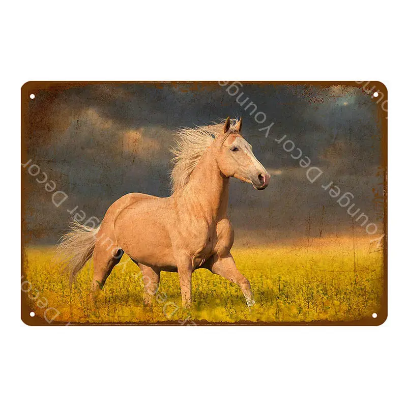 YD2969F Милые животные, лошадь, собака, попугай, Флорида, настенные Стикеры, металлические знаки, детские подарки для паба, бара, домашний декор, винтажная художественная живопись, плакат - Цвет: YD2969F