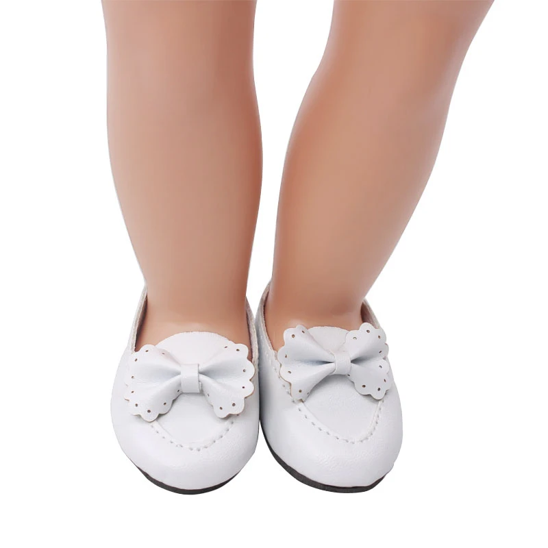 

18 inch Girls doll shoes Princess bow dress shoe American new born accessories Baby toys fit 43 cm baby s200