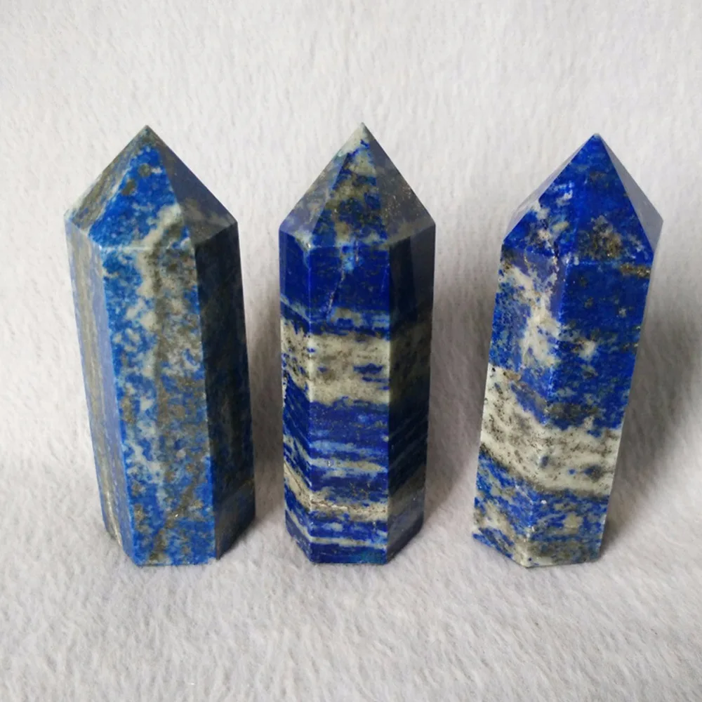 

Druzy шестиугольные рейки целебный Кристалл Лазурит Чакра колонна острые натуральные камни полированные камни мини украшения