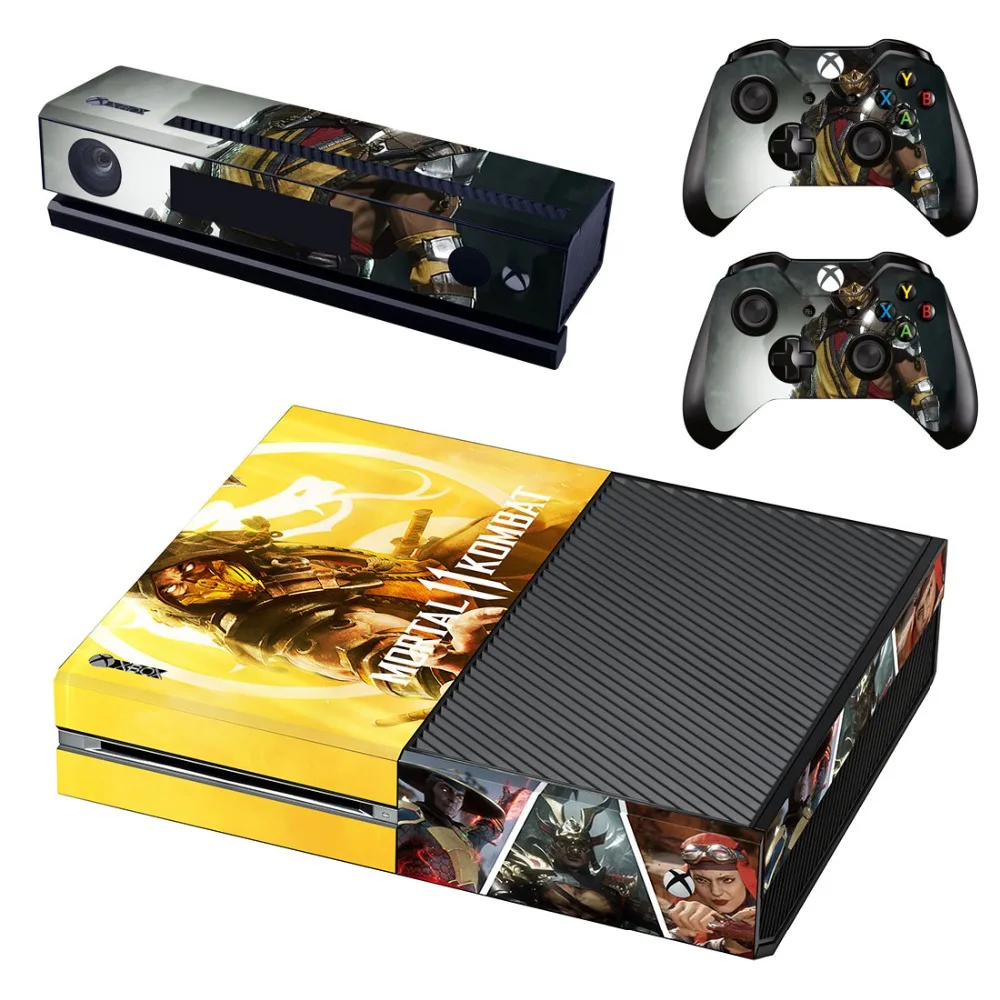 Игры Mortal Kombat 11 кожи Стикеры наклейка для Microsoft Xbox One консоли и 2 контроллеры шкуры s